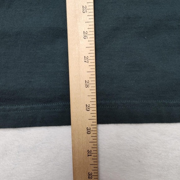 Abercrombie & Fitch Rugby Shirt Mens Medium Tall Maroon Green Stripe Oversized - Picture 9 of 10